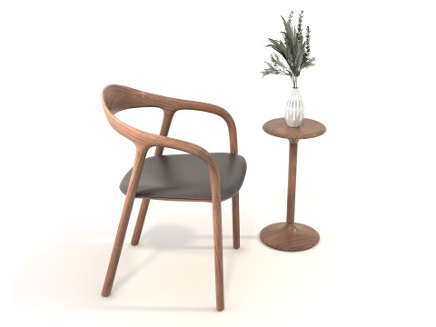 Modern Coffee Table and Chair 19 3D 模型