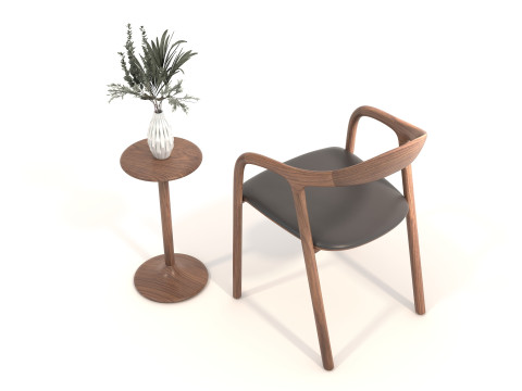 Modern Coffee Table and Chair 19 3D 模型