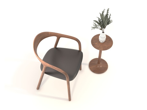 Modern Coffee Table and Chair 19 3D 模型