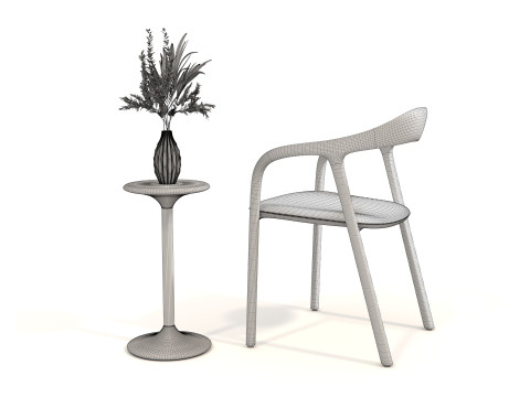 Modern Coffee Table and Chair 19 3D 模型