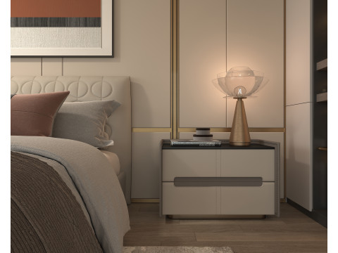 Modern Bedroom Scene 45 3D Модель