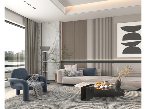 Living Room Scene 12 Modèle 3D