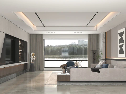 Living Room Scene 12 3D Model