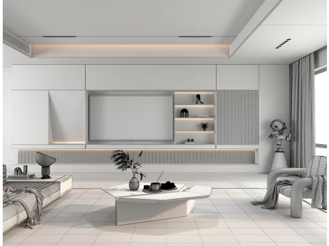 Living Room Scene 12 3D Model