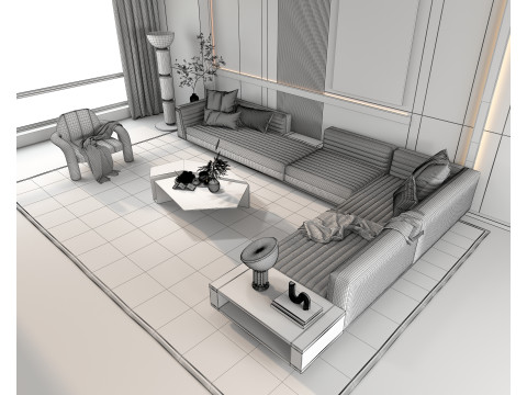Living Room Scene 12 Modèle 3D