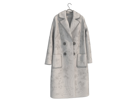 Coat on Hanger Collection 3 Model 3D