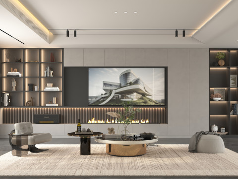 Living Room Scene 13 3D Модель