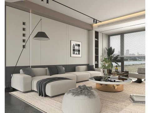 Living Room Scene 13 3D Model