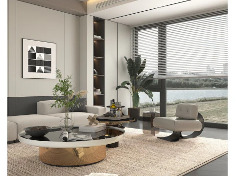 Living Room Scene 13 3D Model