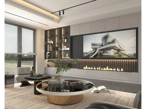 Living Room Scene 13 3D Model