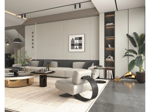 Living Room Scene 13 3D Model