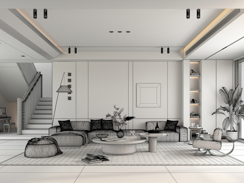 Living Room Scene 13 3D Модель