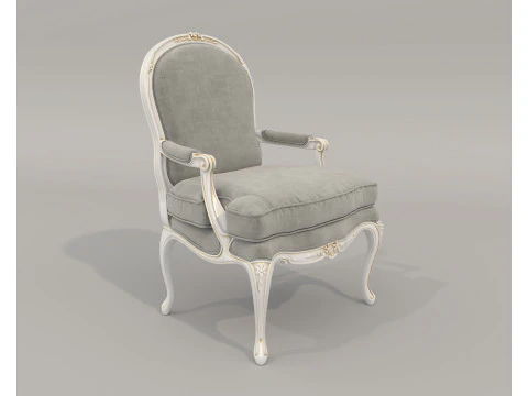 Classic European style Dining Table and Chairs 53 3D Model