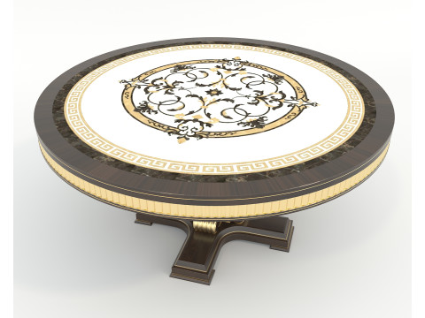 European style Dining Table and Chairs 13 Modèle 3D