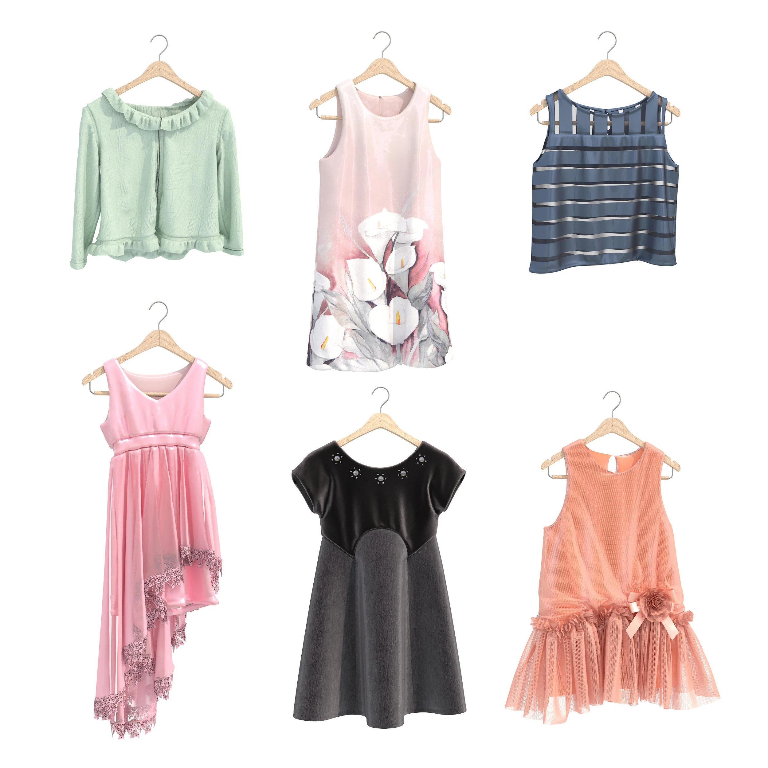 Women Clothing Collection 23 3D Model .c4d .max .obj .3ds .fbx .stl .blend 