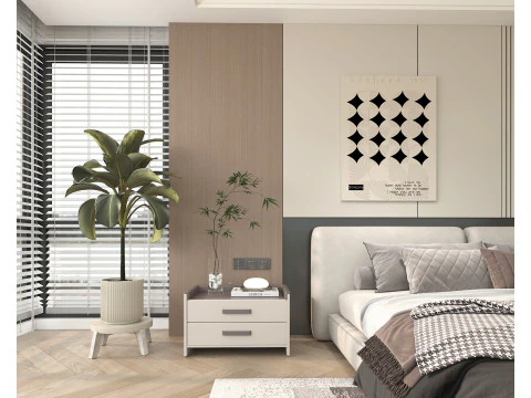 Moderne Schlafzimmerszene 46 3D Modell