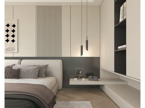 Modern Bedroom Scene 46 3Dモデル