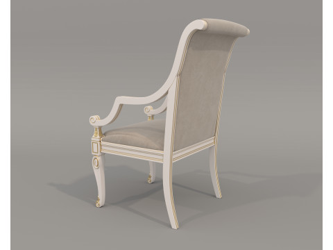 European style Dining Table and Chairs 14 3D Model