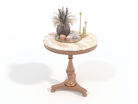 Classic European style Table and Chairs 11 3D-Modell