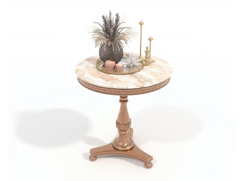 Mesa e cadeiras cl&aacute;ssicas de estilo europeu 11 Modelo 3D