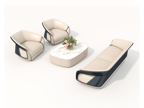Modern Sofa and Armchair set 6 3Dモデル