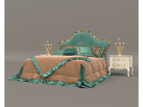 Classic European style Bed set 61 3Dモデル