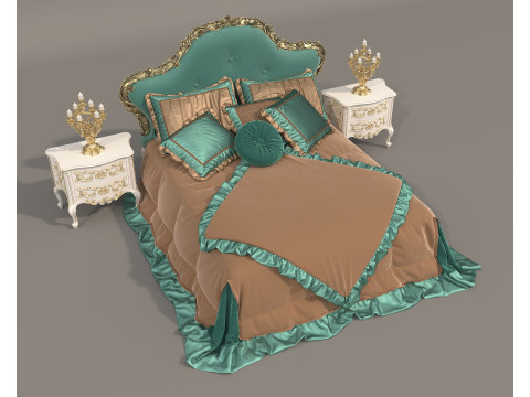 Classic European style Bed set 61 3Dモデル
