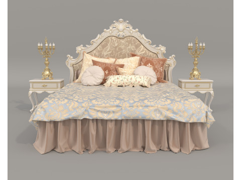 Classic European style Bed set 62 3D-Modell