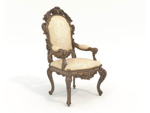 Classic European style Dining Table and Chairs 54 3Dモデル