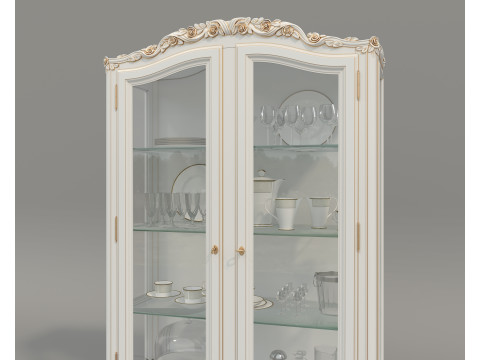 Classic Display Cabinet and Decoration 11 3Dモデル