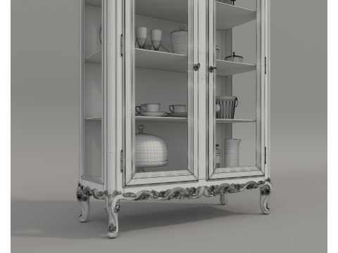 Classic Display Cabinet and Decoration 11 3Dモデル