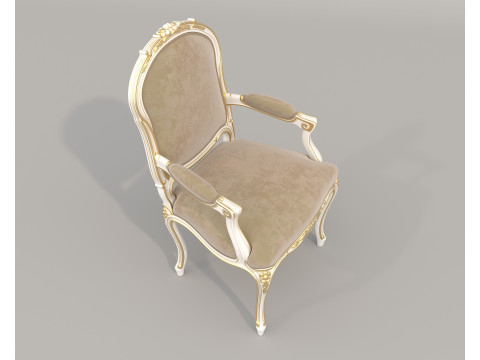 Classic European style Dining Table and Chairs 55 3D Model