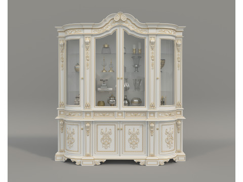 Classic Display Cabinet and Decoration 12 3Dモデル