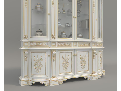 Classic Display Cabinet and Decoration 12 3Dモデル