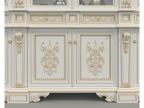 Classic Display Cabinet and Decoration 12 3Dモデル
