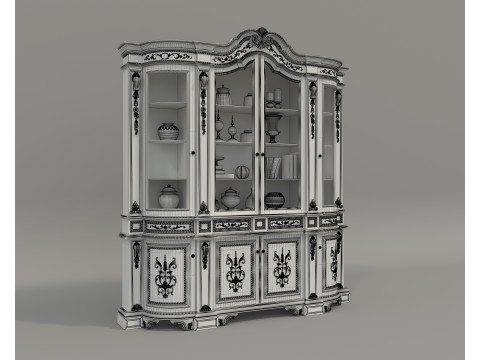 Classic Display Cabinet and Decoration 12 3Dモデル
