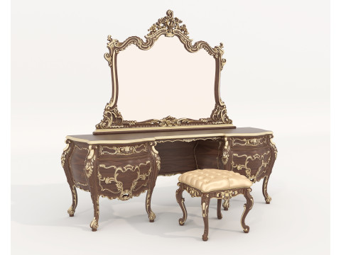 Classic European style Dressing Table 25 3D Model