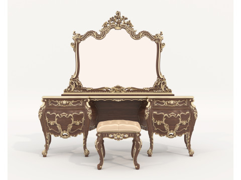 Classic European style Dressing Table 25 3D Model