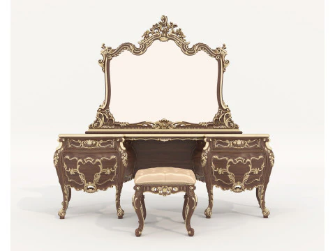 Classic European style Dressing Table 25 3D Model