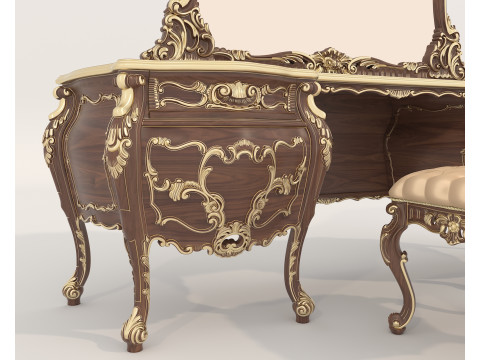 Classic European style Dressing Table 25 3D Model