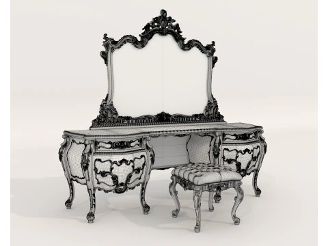 Classic European style Dressing Table 25 3D Model