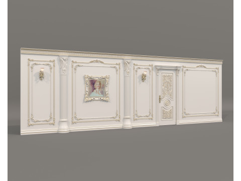 Wall Molding in Classic French style 48 3Dモデル