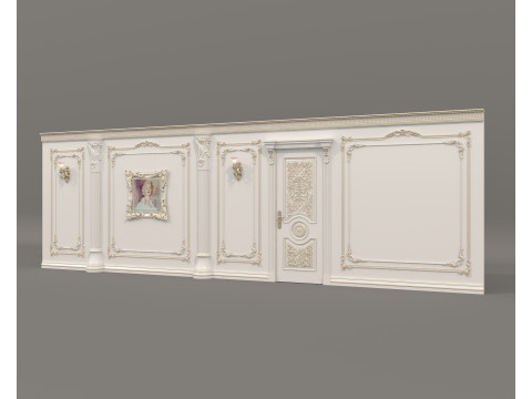 Wall Molding in Classic French style 48 3Dモデル