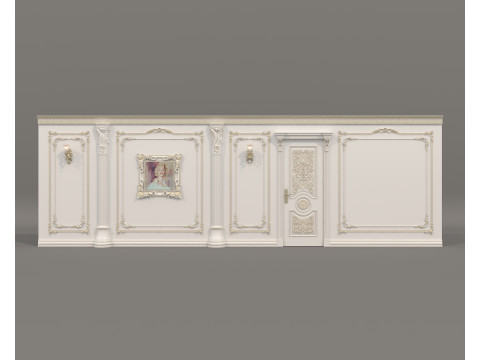 Wall Molding in Classic French style 48 3Dモデル