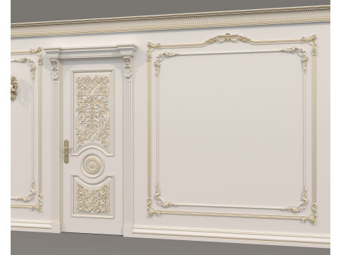 Wall Molding in Classic French style 48 3Dモデル