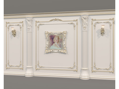Wall Molding in Classic French style 48 3Dモデル