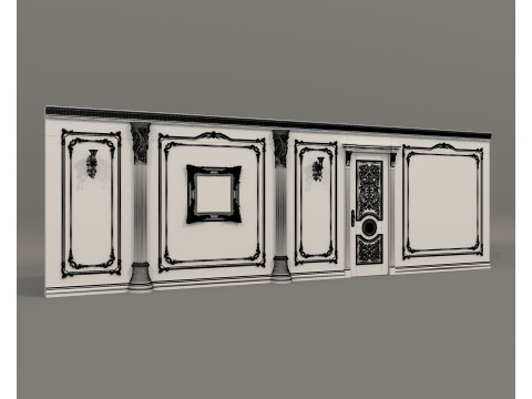 Wall Molding in Classic French style 48 3Dモデル