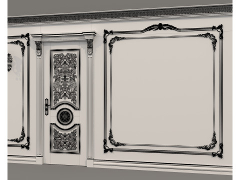 Wall Molding in Classic French style 48 3Dモデル