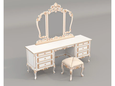 Classic European style Dressing Table 26 3D Model