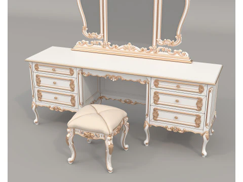 Classic European style Dressing Table 26 3D Model